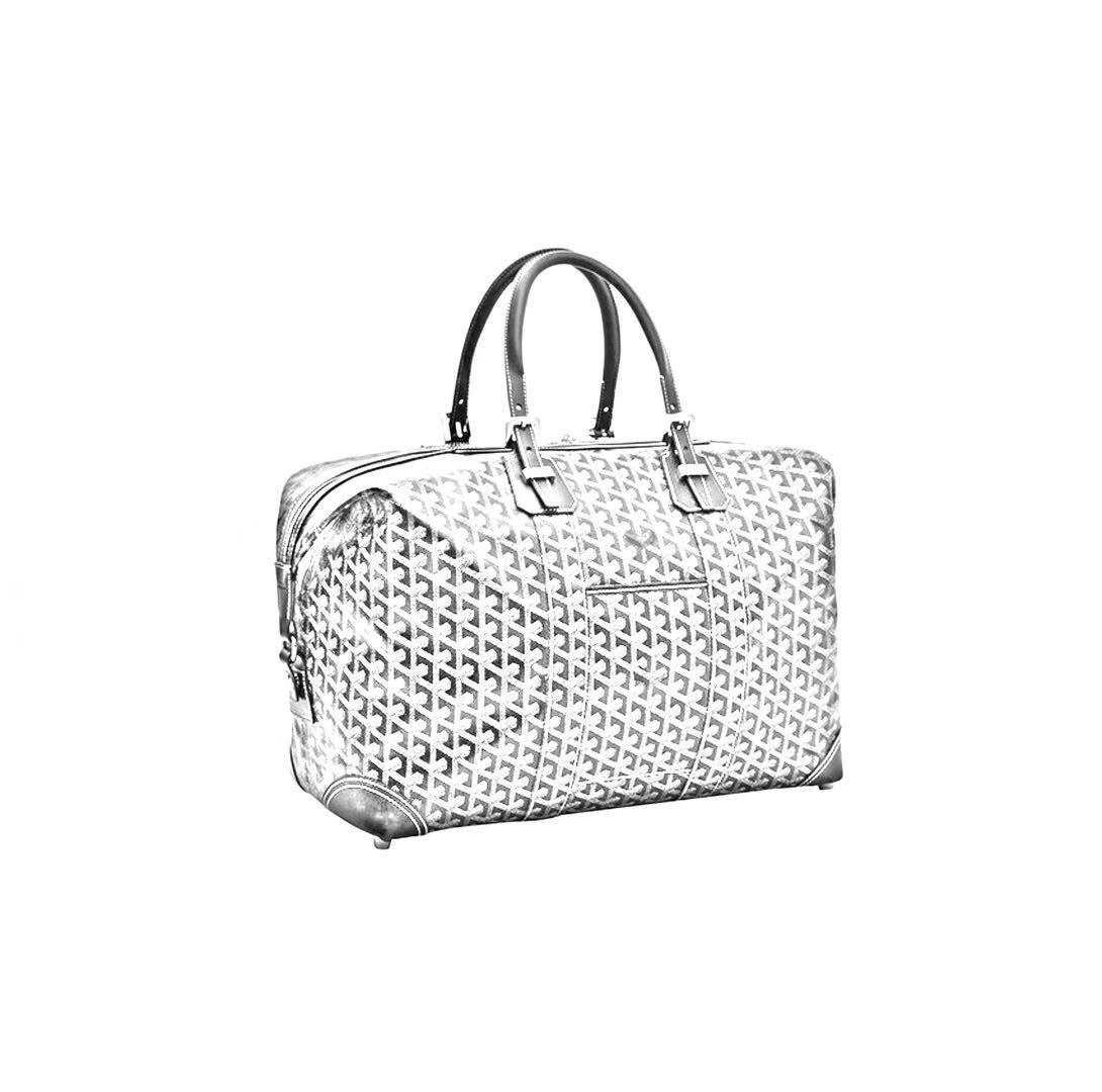 【旅行袋】原厂皮原厂料45字帆布拼皮 旅行包 男女同款情侣款 ，