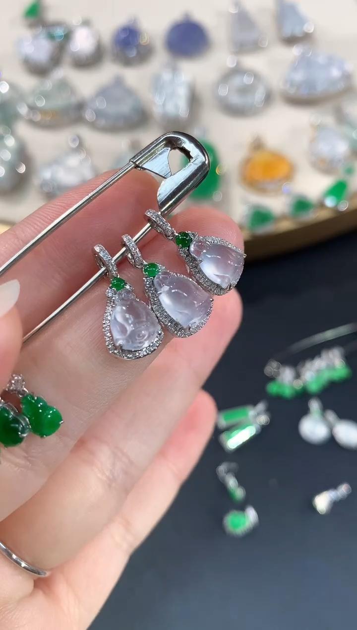 翡翠莲蓬吊坠（不含链）-18K金-LF118-多样性发一件-JM001|CXQ21