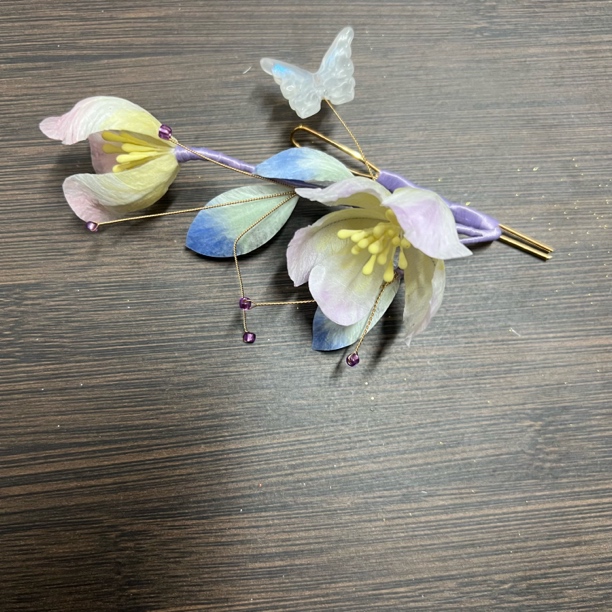 春亦归古风发饰绒花发簪 手工制作默认微瑕