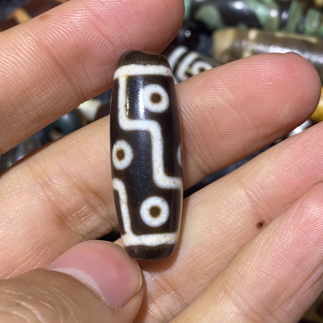 白玉菩提吊坠天珠