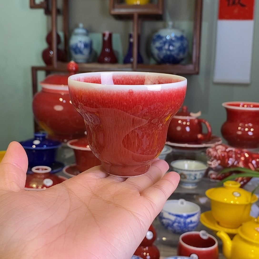 清欢雅玩选矿郎红葫芦杯