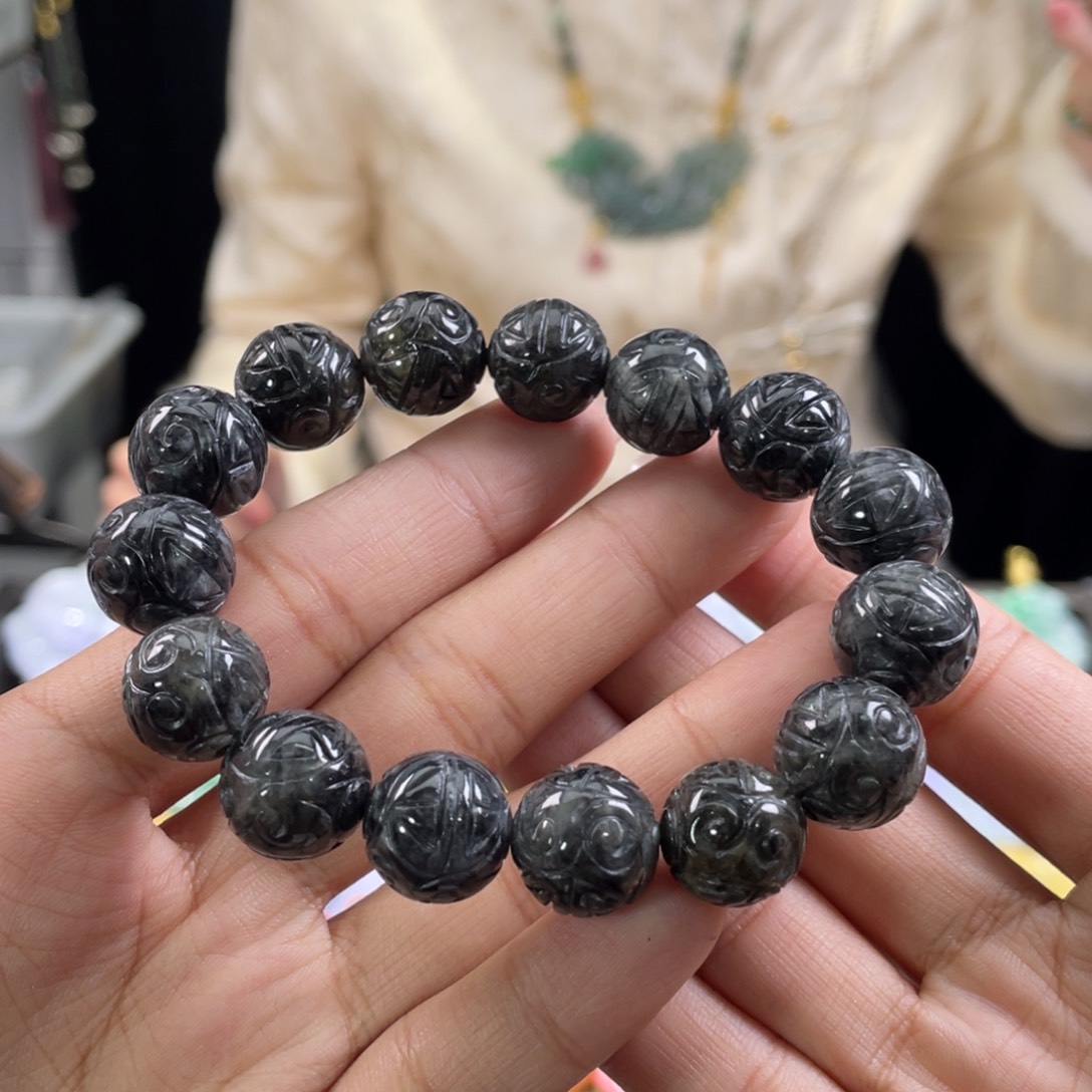 翡翠手串未镶嵌代编织