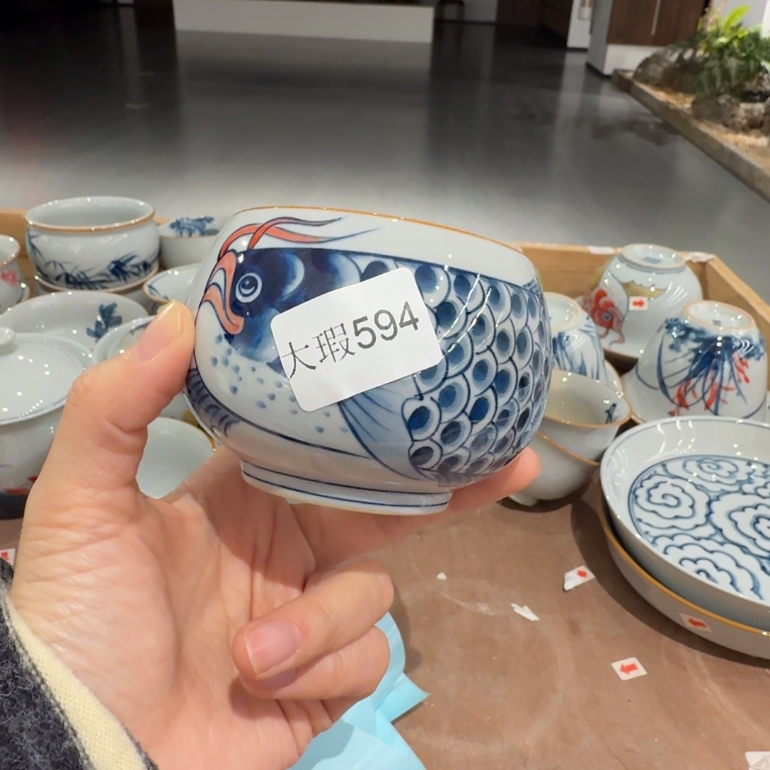 釉下彩纯手绘微瑕