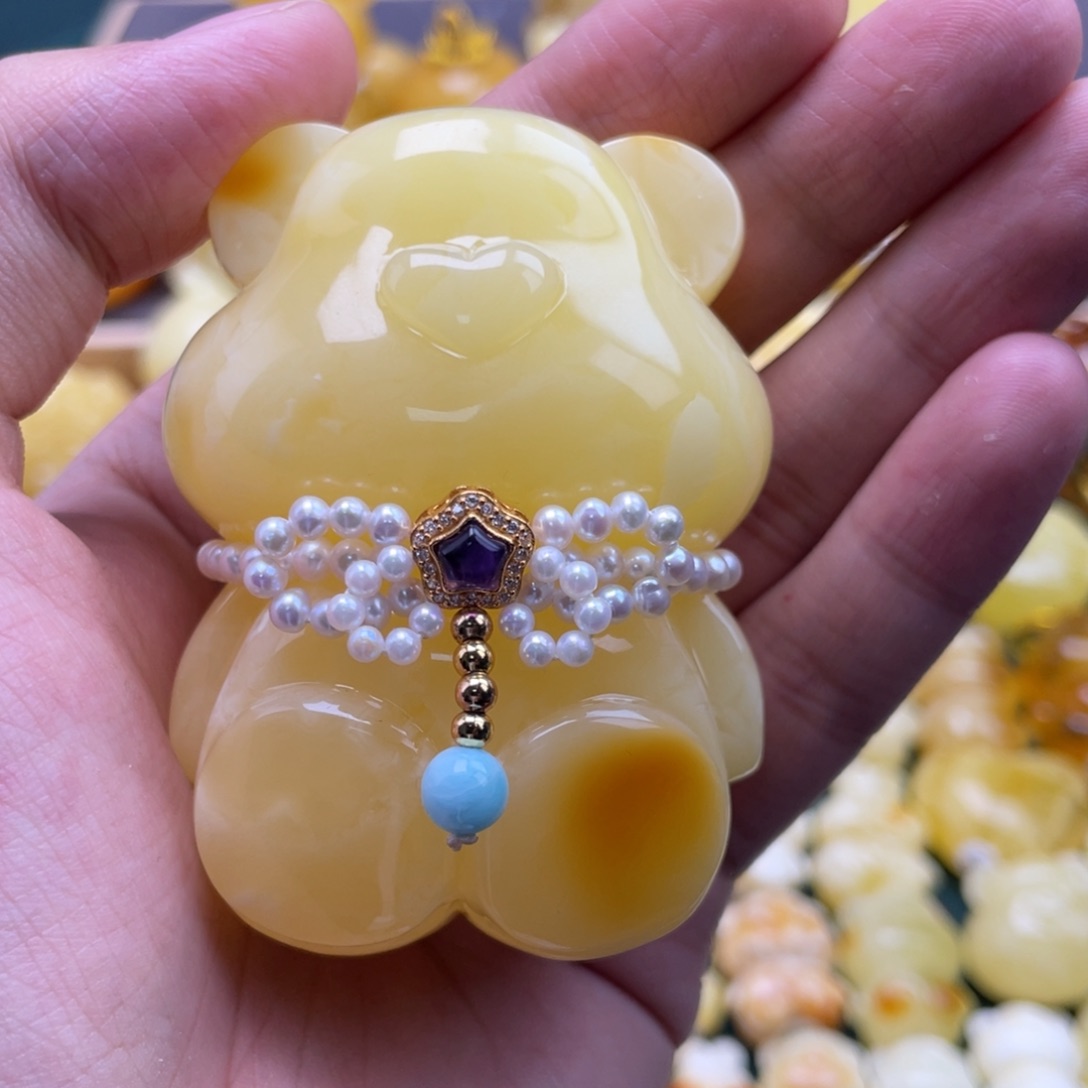 琥珀未镶嵌裸石蜜蜡