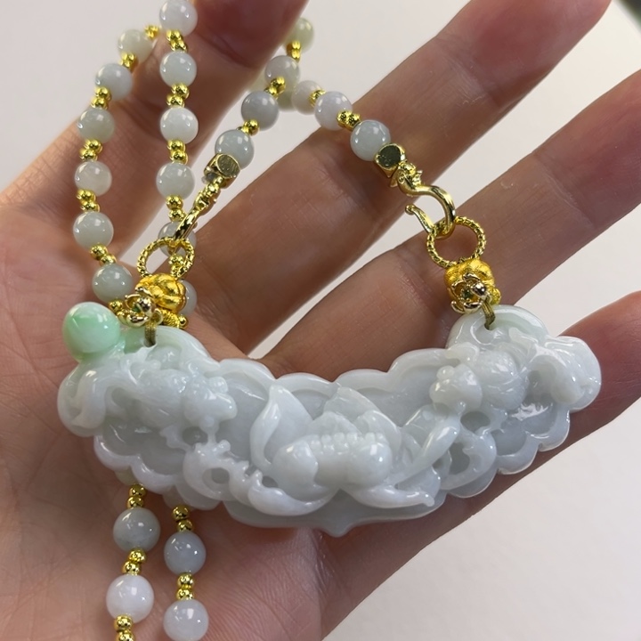 翡翠吊坠(赠链)未镶嵌用****4代编织