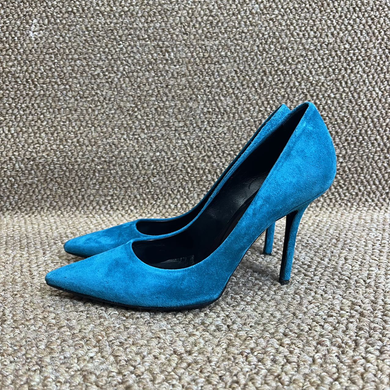 99新 Roger Vivier/罗杰·维威耶 蔚蓝/高跟鞋/36码/LZ1220C999