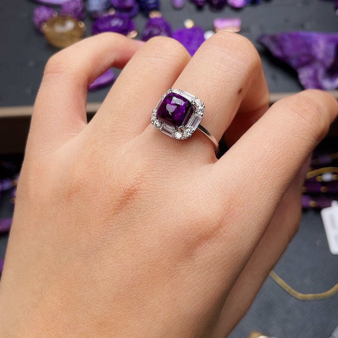 苏纪石（舒俱来）戒指银S925镶嵌