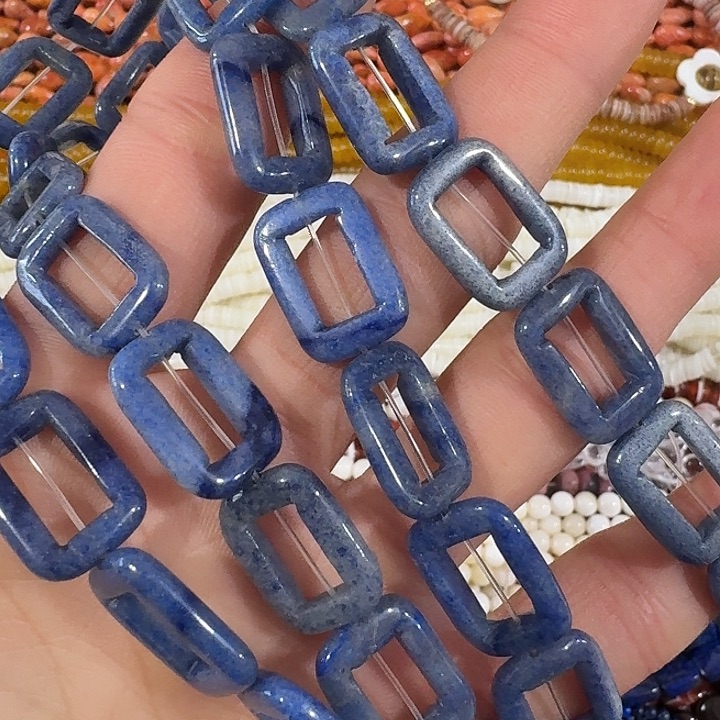 玛瑙/玉髓合金珠宝半成品一条镂空长方形