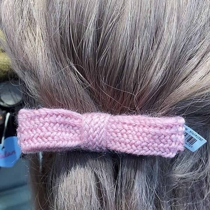 布艺铁合金毛线蝴蝶结粉色