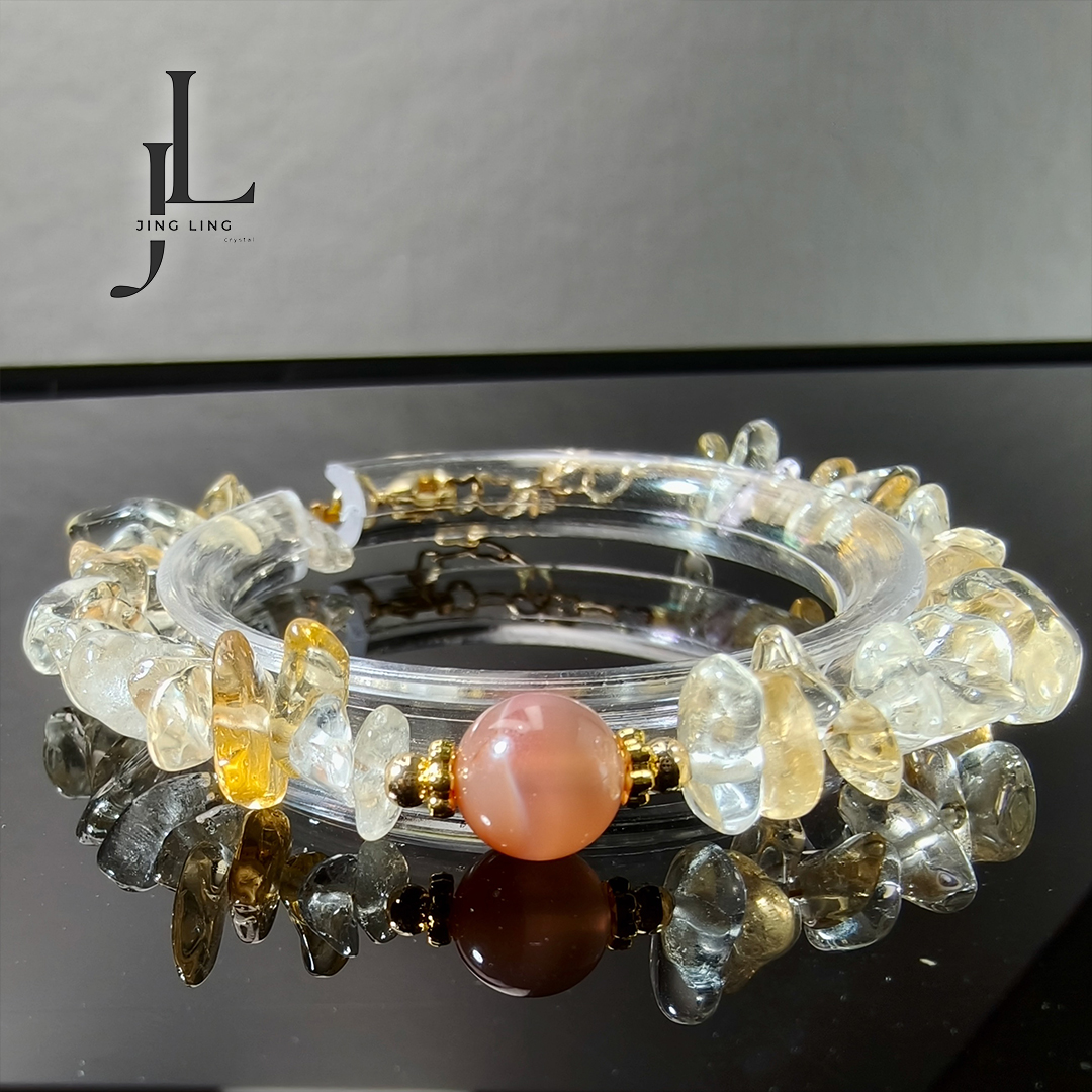 【金喜】黄水晶随形切+橙水晶