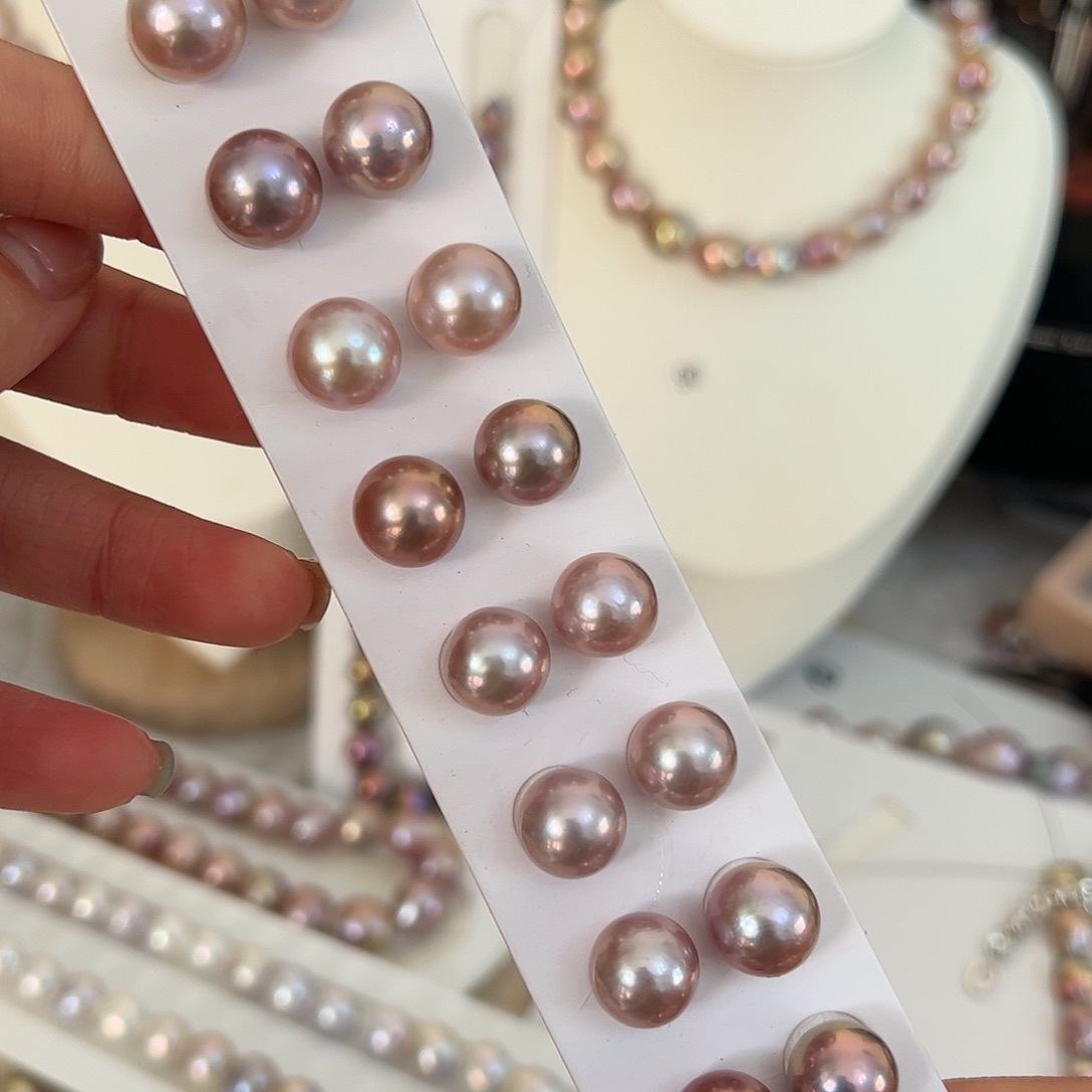 淡水珍珠耳环银S925镶嵌