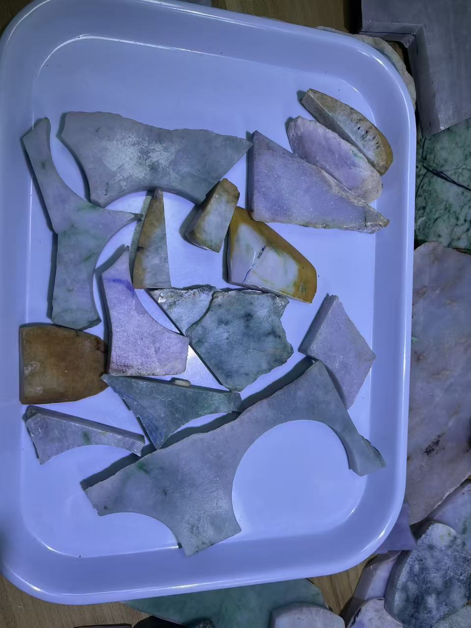 天然翡翠原石片料手镯无事牌观音守护神直播间拍品链接