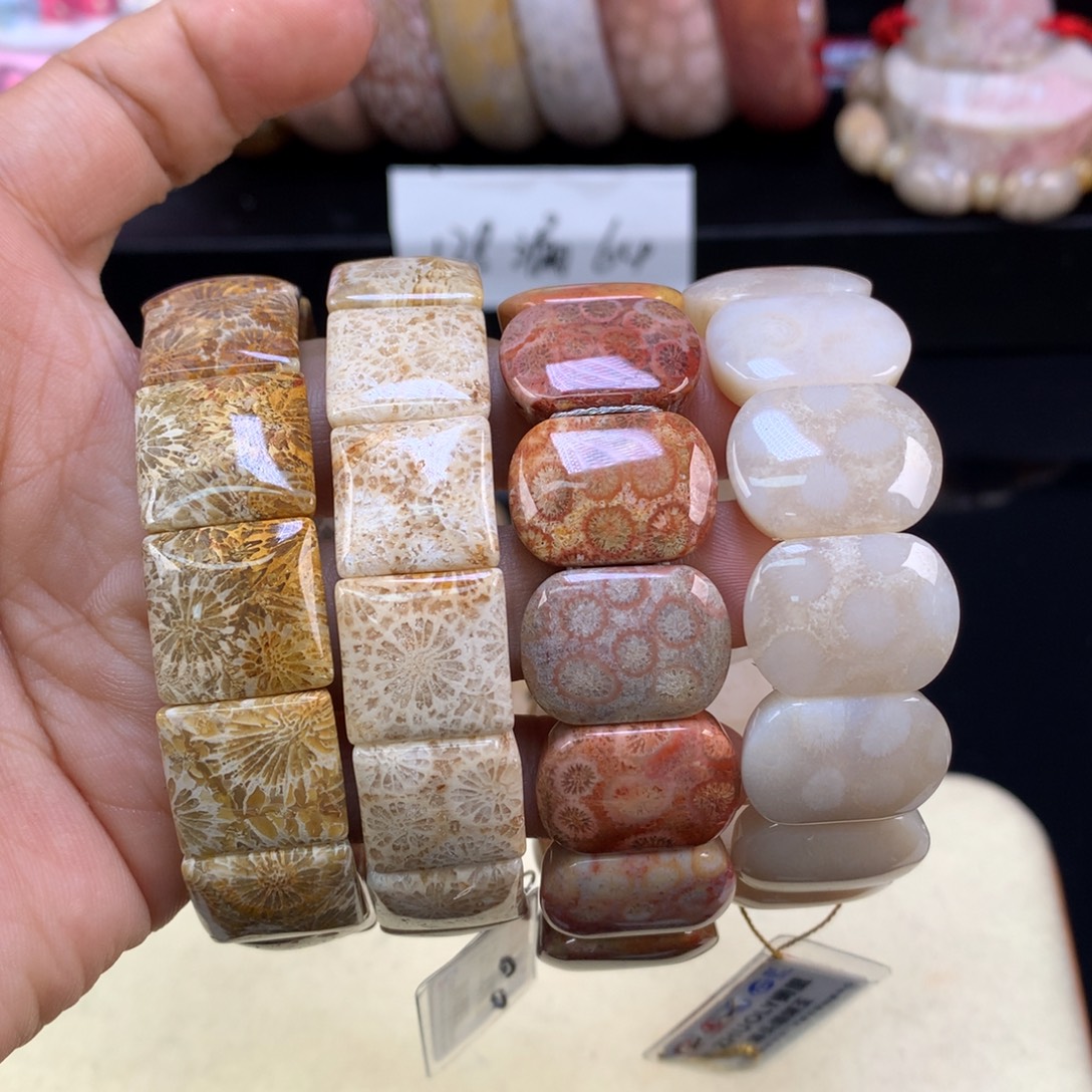 硅化珊瑚（珊瑚玉）未镶嵌吊坠(赠链)64米一条可挑（35号）