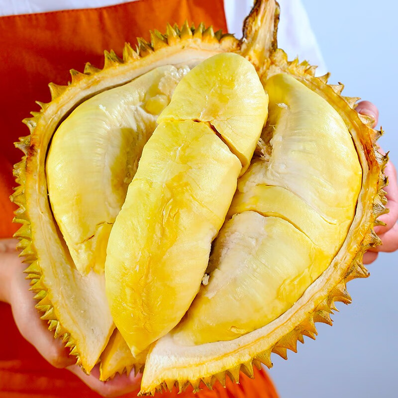 （纯肉一斤装118元）泰国金枕树熟鲜榴莲双A果，肉厚核小，干包软糯香甜金枕泰国