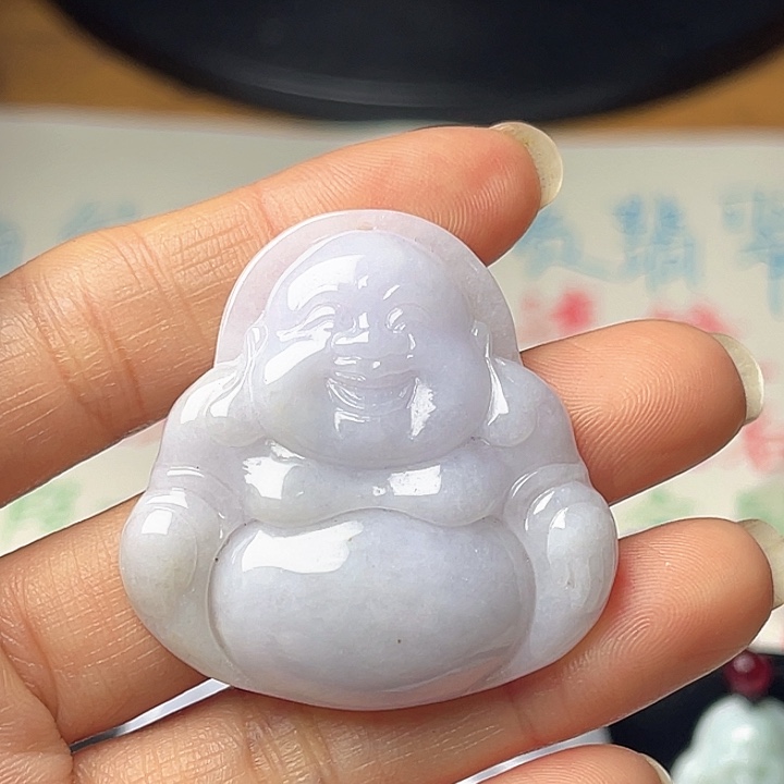 翡翠未镶嵌颈饰佛公
