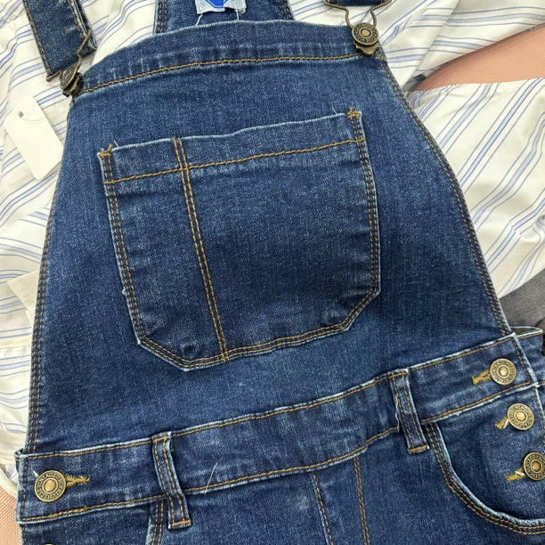 yevachao背带裤牛仔