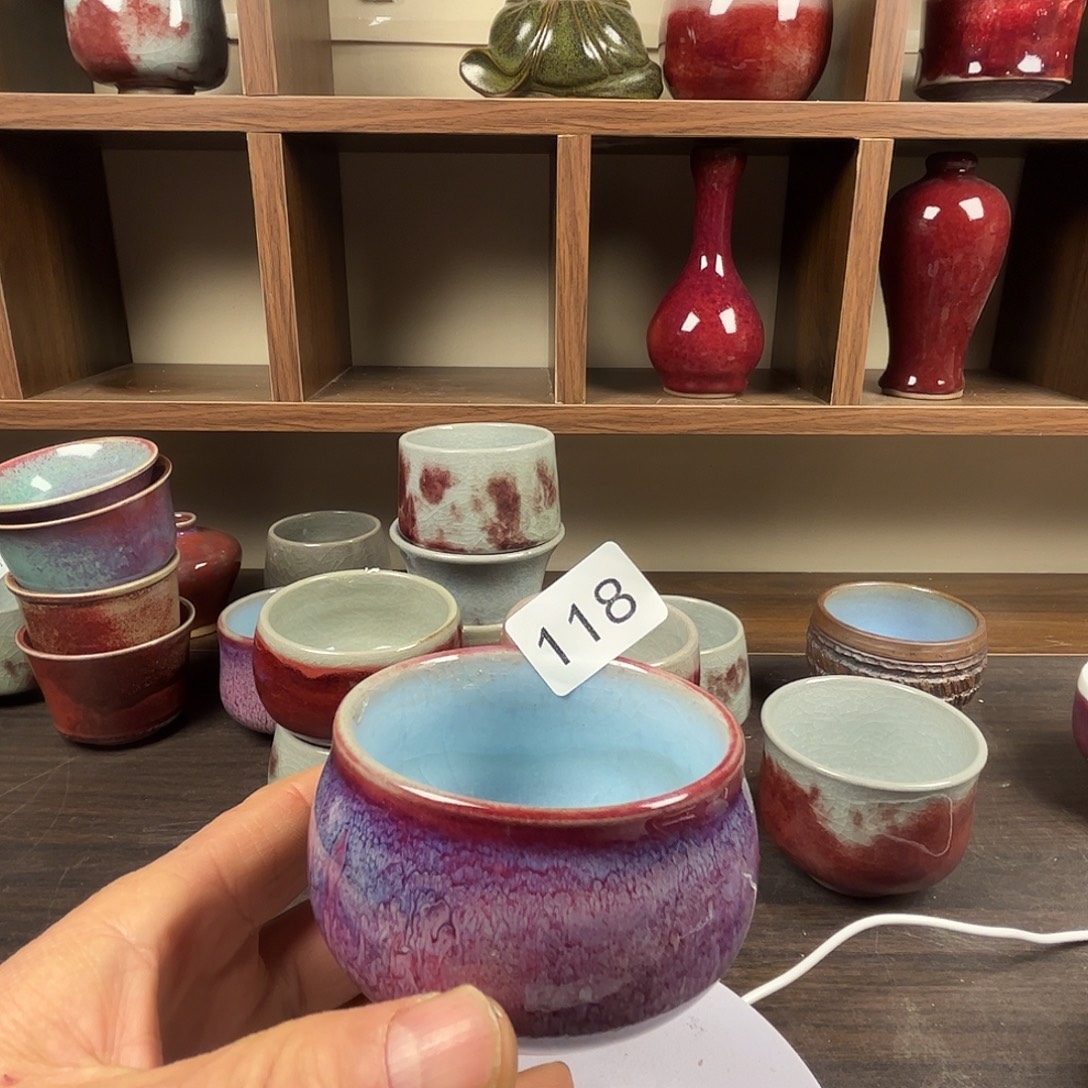 钧瓷杯子#钧瓷#原矿釉#高温#茶器#非遗传承