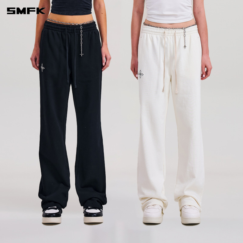 SMFK十字雕像经典直筒运动裤 P0008B1 户外休闲百搭宽松长裤