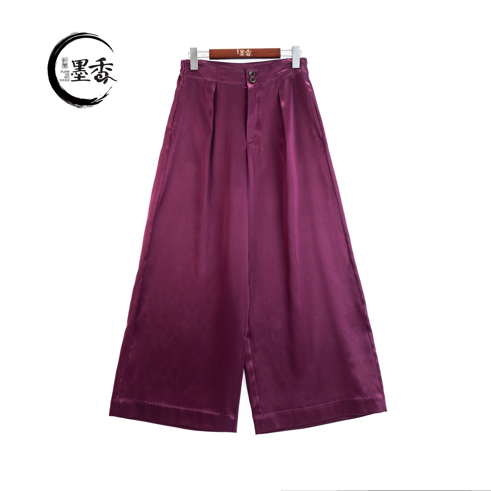 XuanGeMoXiang/轩阁墨香【缎嘉】时尚休闲新中式高定裤子 MX77147