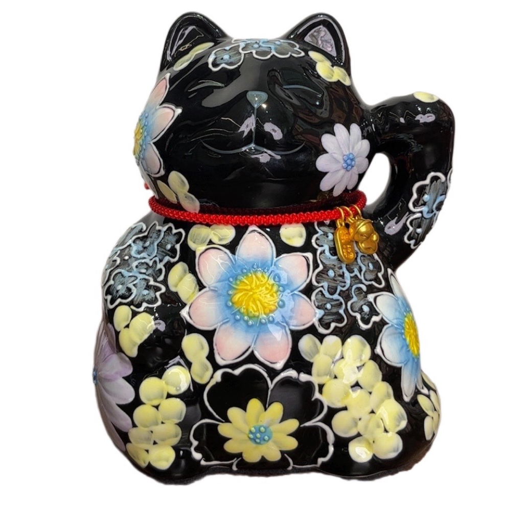 濑户烧 墨韵繁花 招财猫