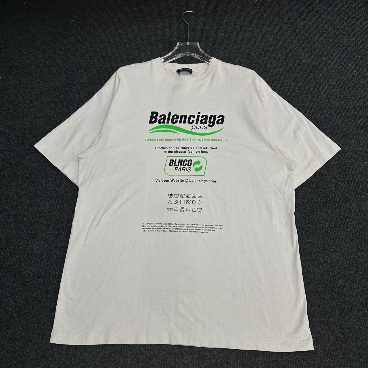 99新 Balenciaga/巴黎世家 经典字母短袖/尺码XS