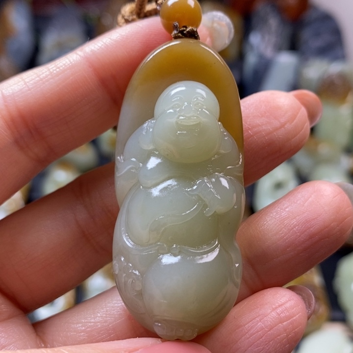 和田玉未镶嵌挂件