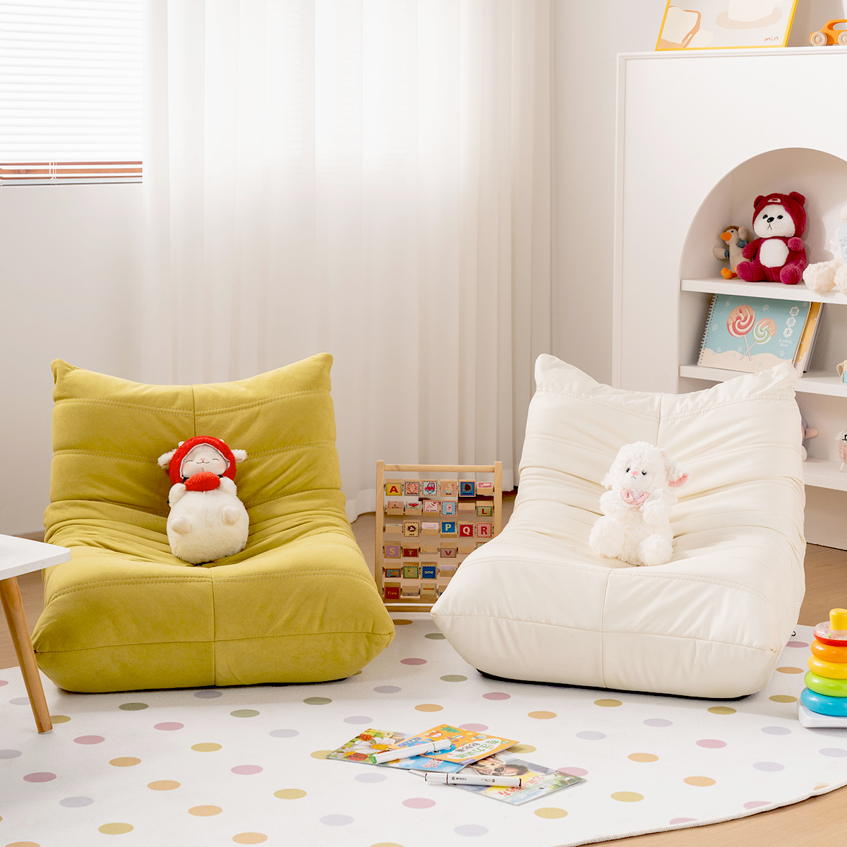 懒人沙发可躺可睡毛毛虫沙发儿童阅读书房角宝宝沙发座椅孩子沙发
