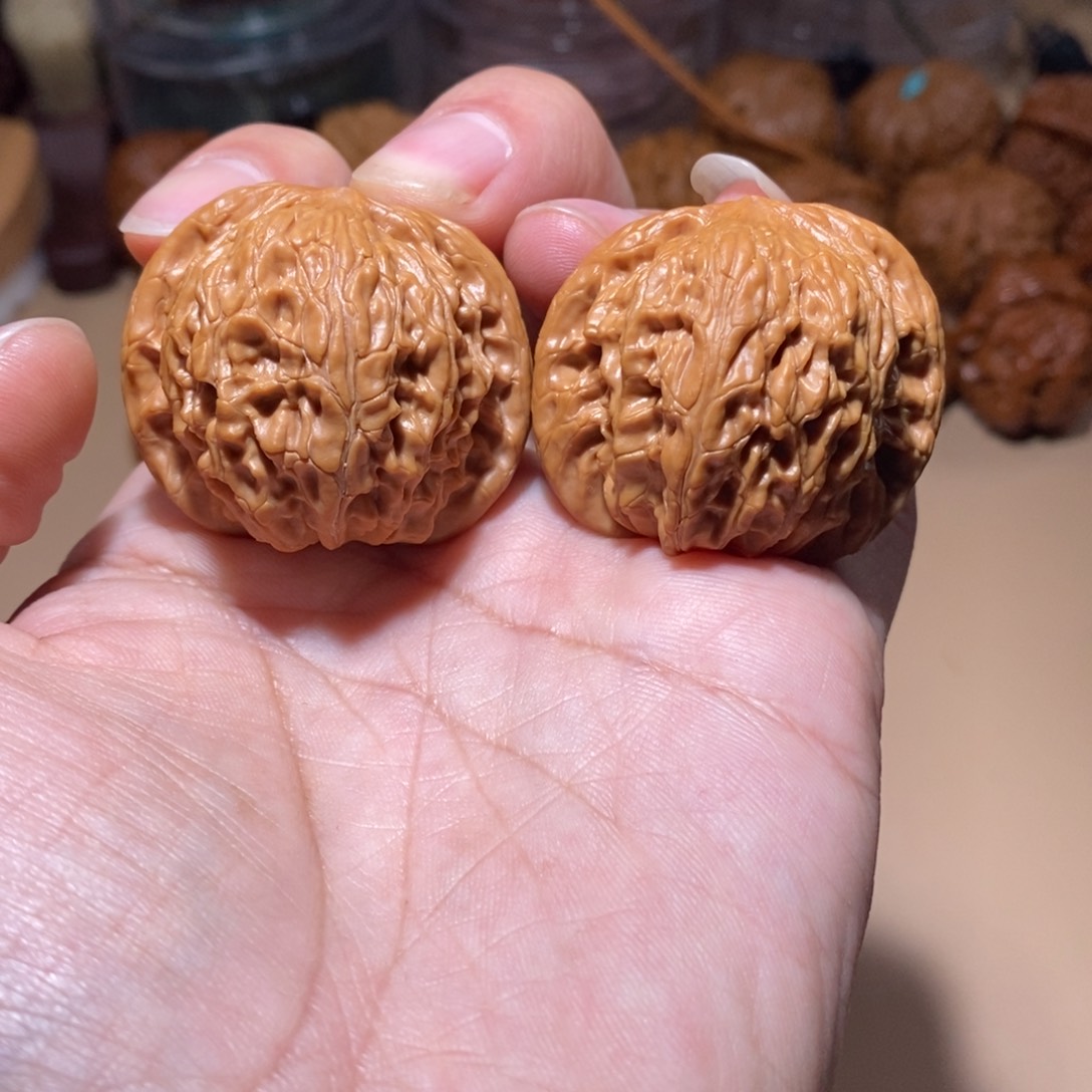 文玩核桃把件全品无修38尺房山磨盘
