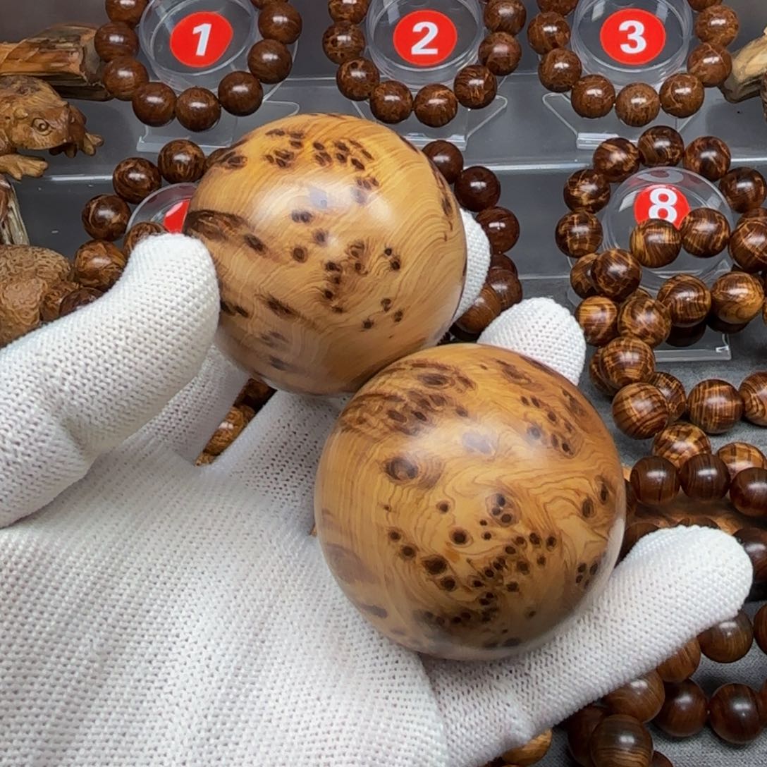 柏木（崖柏）太行崖柏陈化雀眼瘤手球5.0