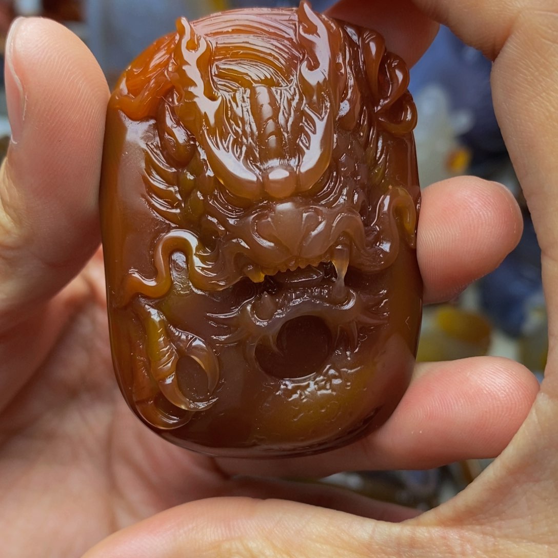 玛瑙/玉髓手把件未镶嵌