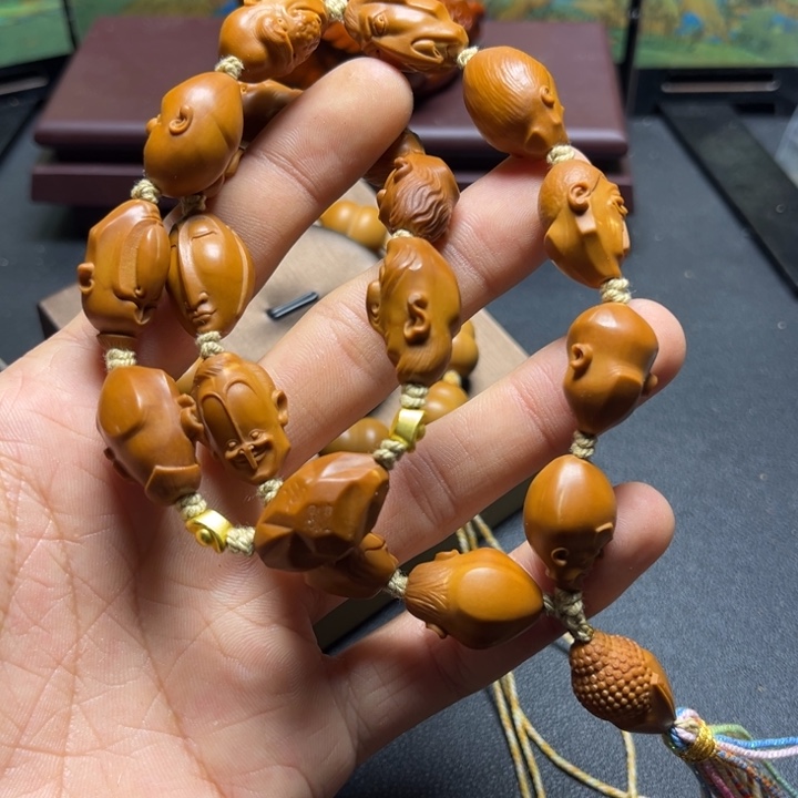 手串/手链橄榄核橄榄核雕十八罗汉