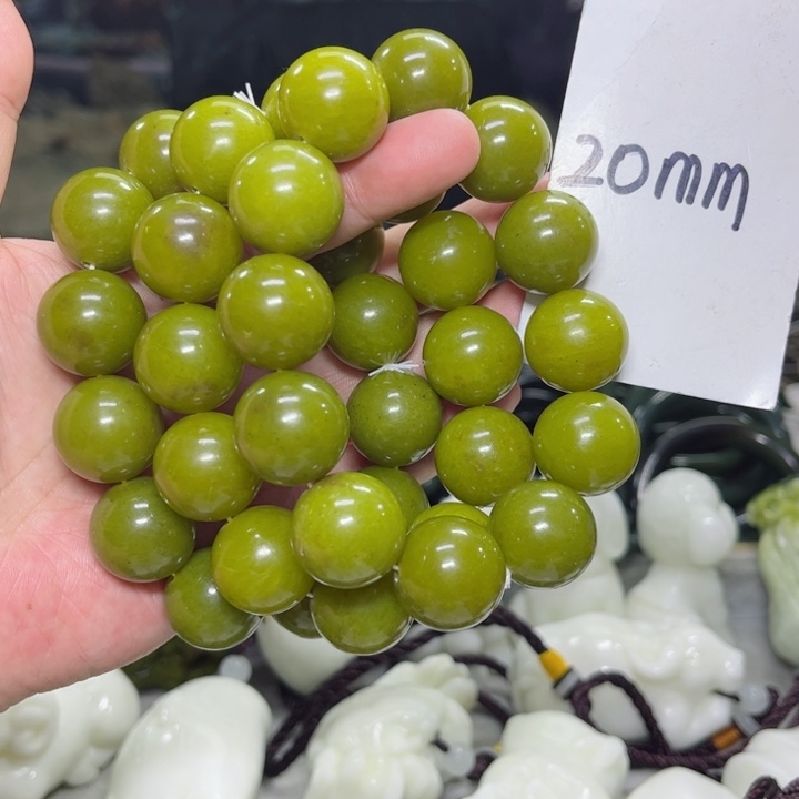 蛇纹石玉手串多样性发货未镶嵌