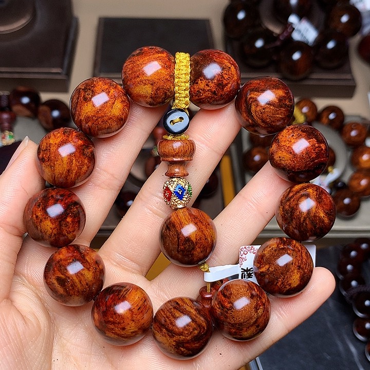 花梨木类手串/手链黄花梨风化料老挝花梨土埋料1.8