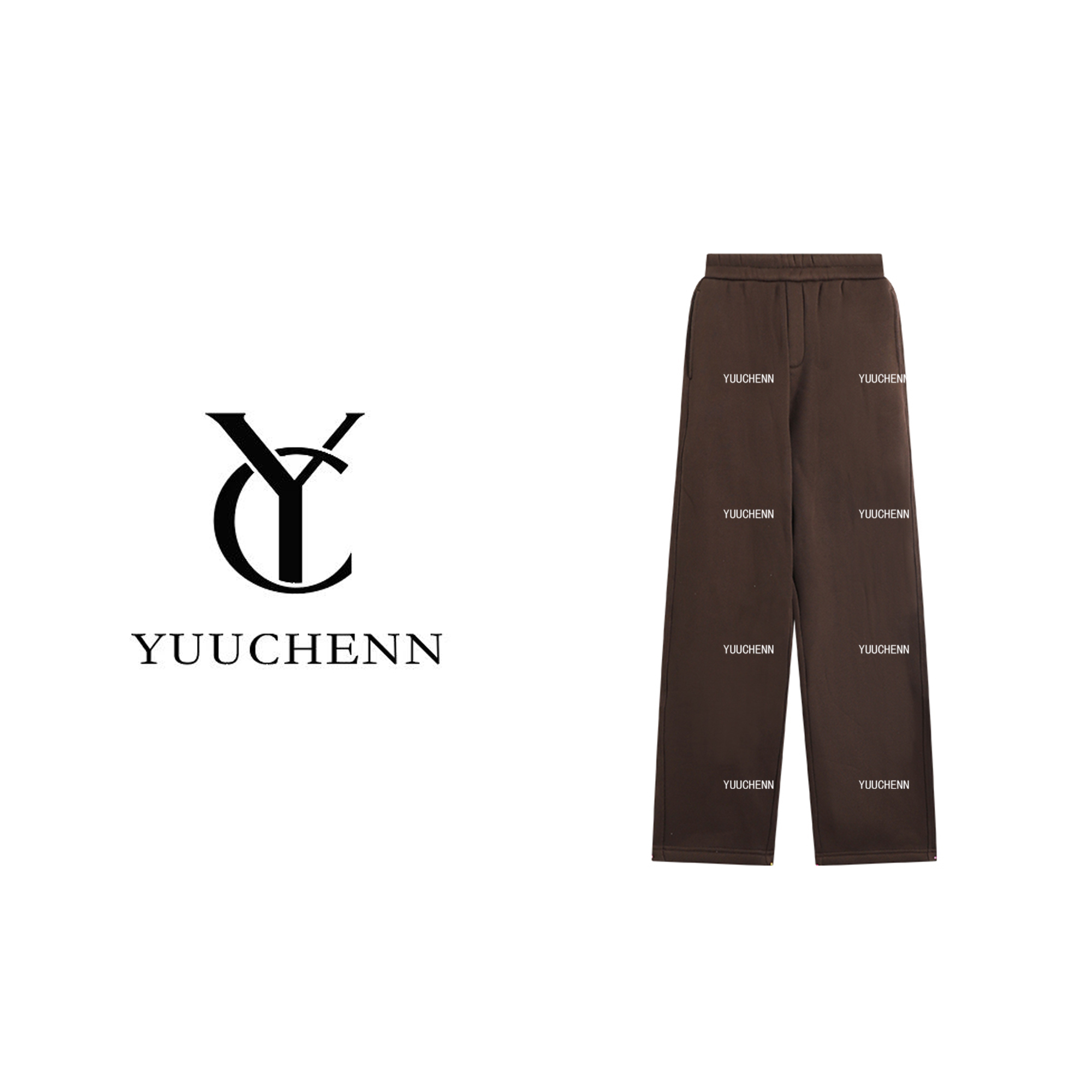 YUUCHENN复古直筒休闲裤女秋冬加厚百搭弯刀裤子CC2D2726