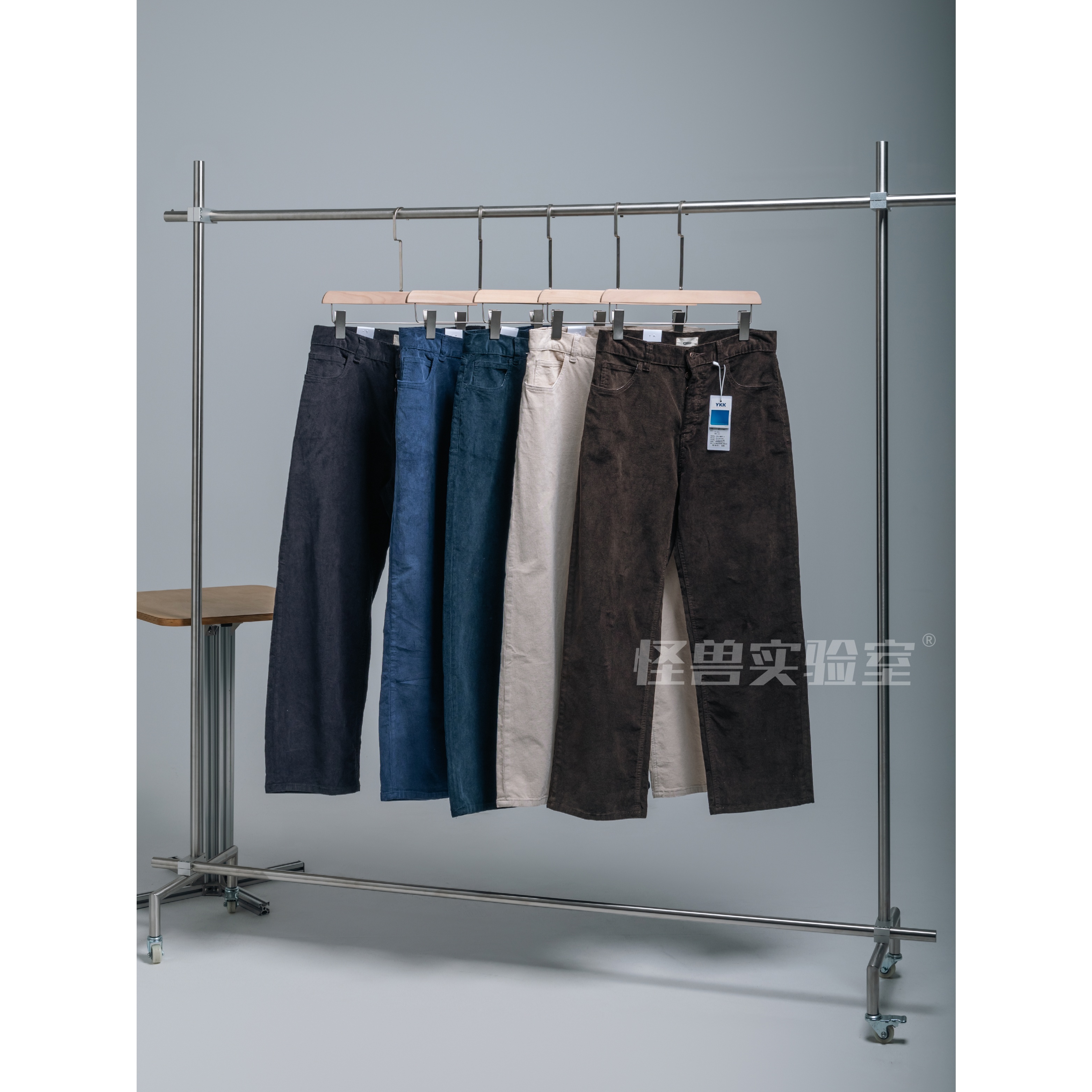 怪兽实验室时尚百搭灯芯绒复古多色休闲裤直筒微锥版型通勤长裤