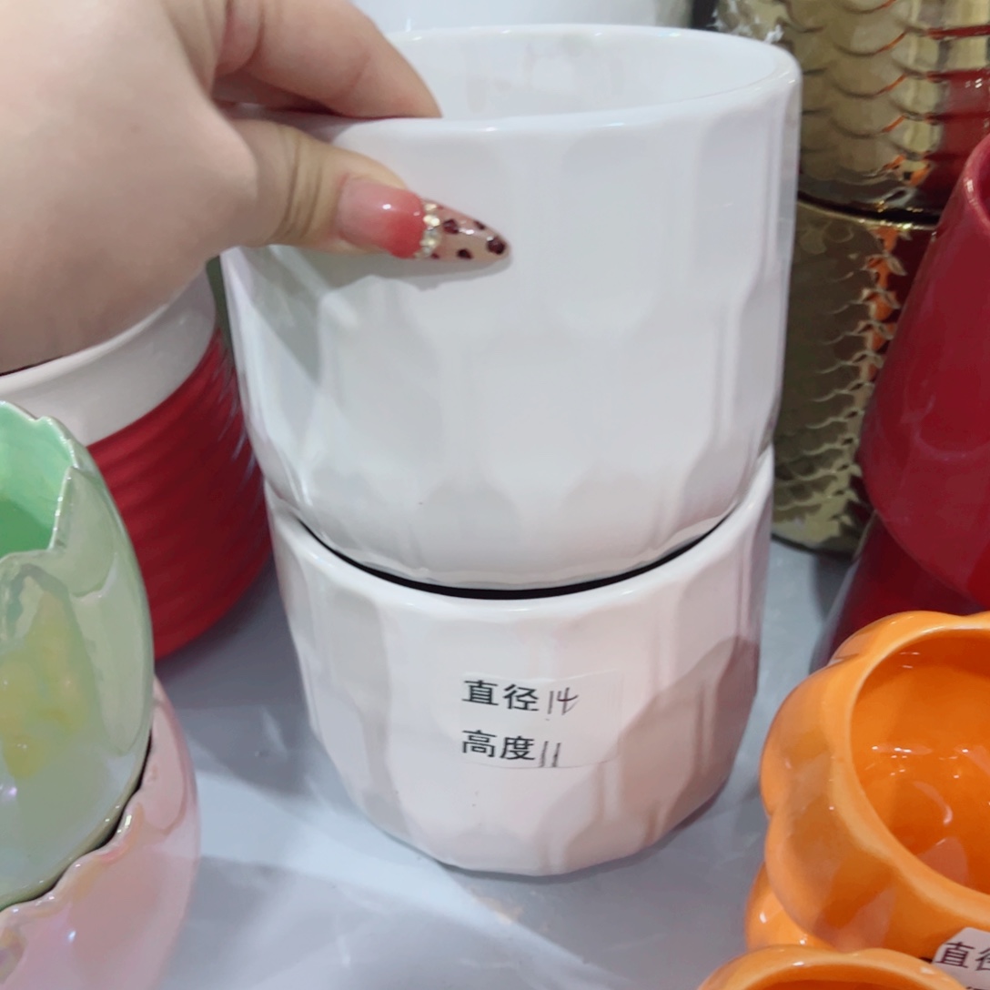 有孔，陶瓷花盆满10米包邮发货