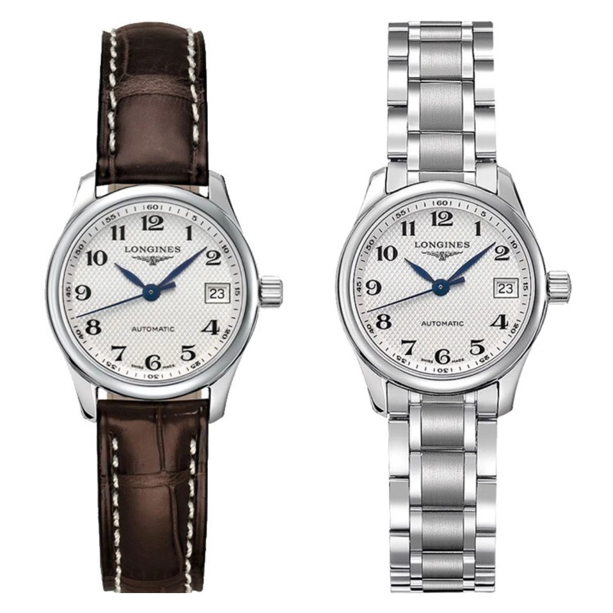 99新 Longines/浪琴 名匠128/机械/白盘数字/表径25.5mm/女士腕表