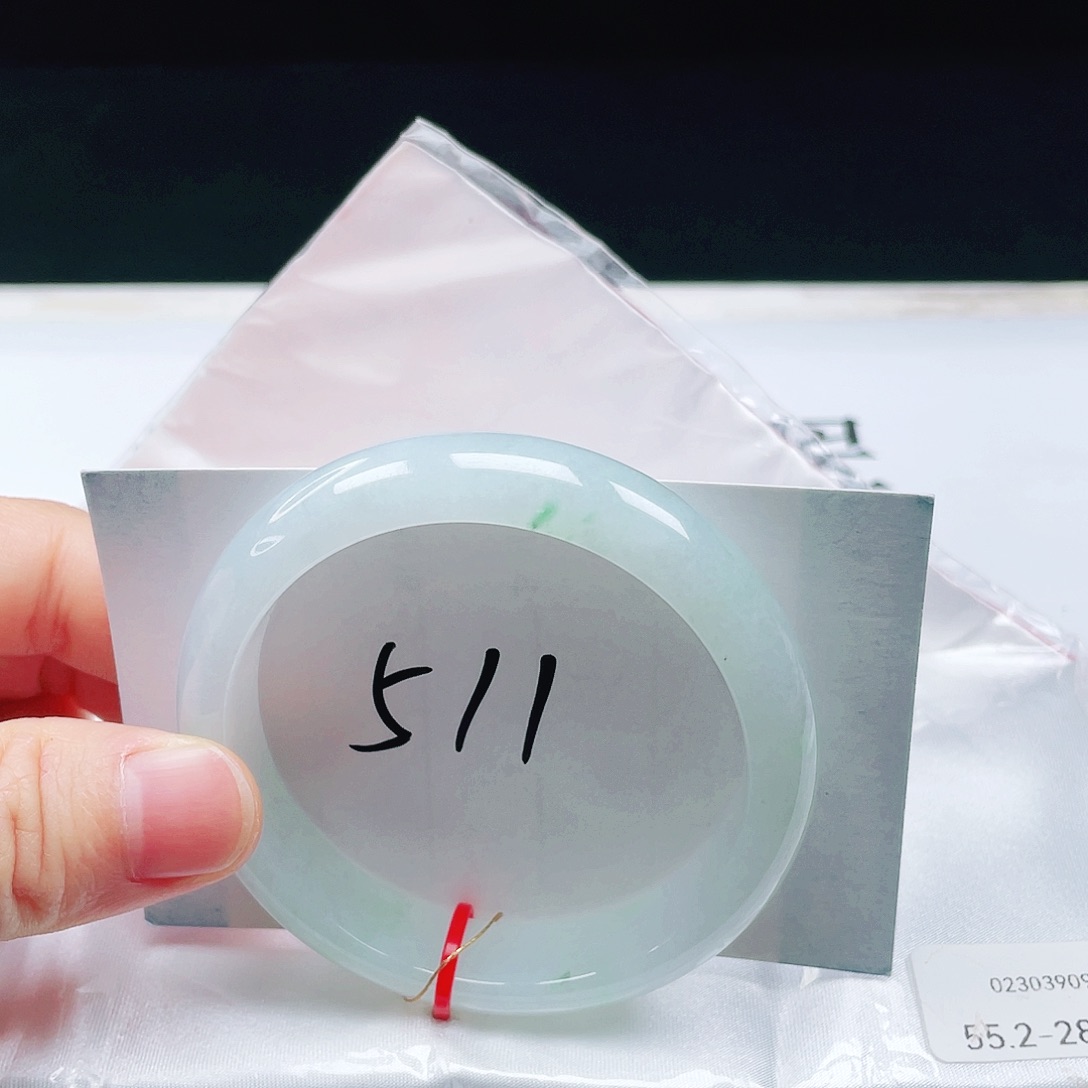 翡翠未镶嵌手镯55➕圈口