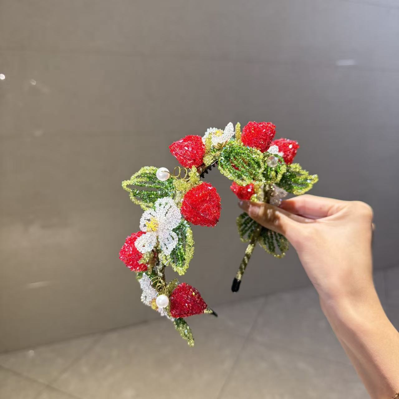 【莫奈海之星】红草莓系列高定发箍高奢设计气质优雅经典款