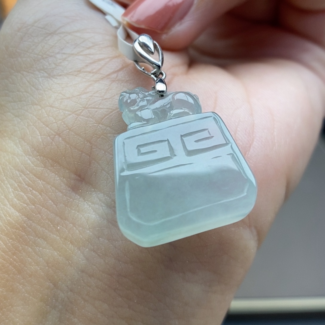 翡翠银S925镶嵌颈饰吊坠86