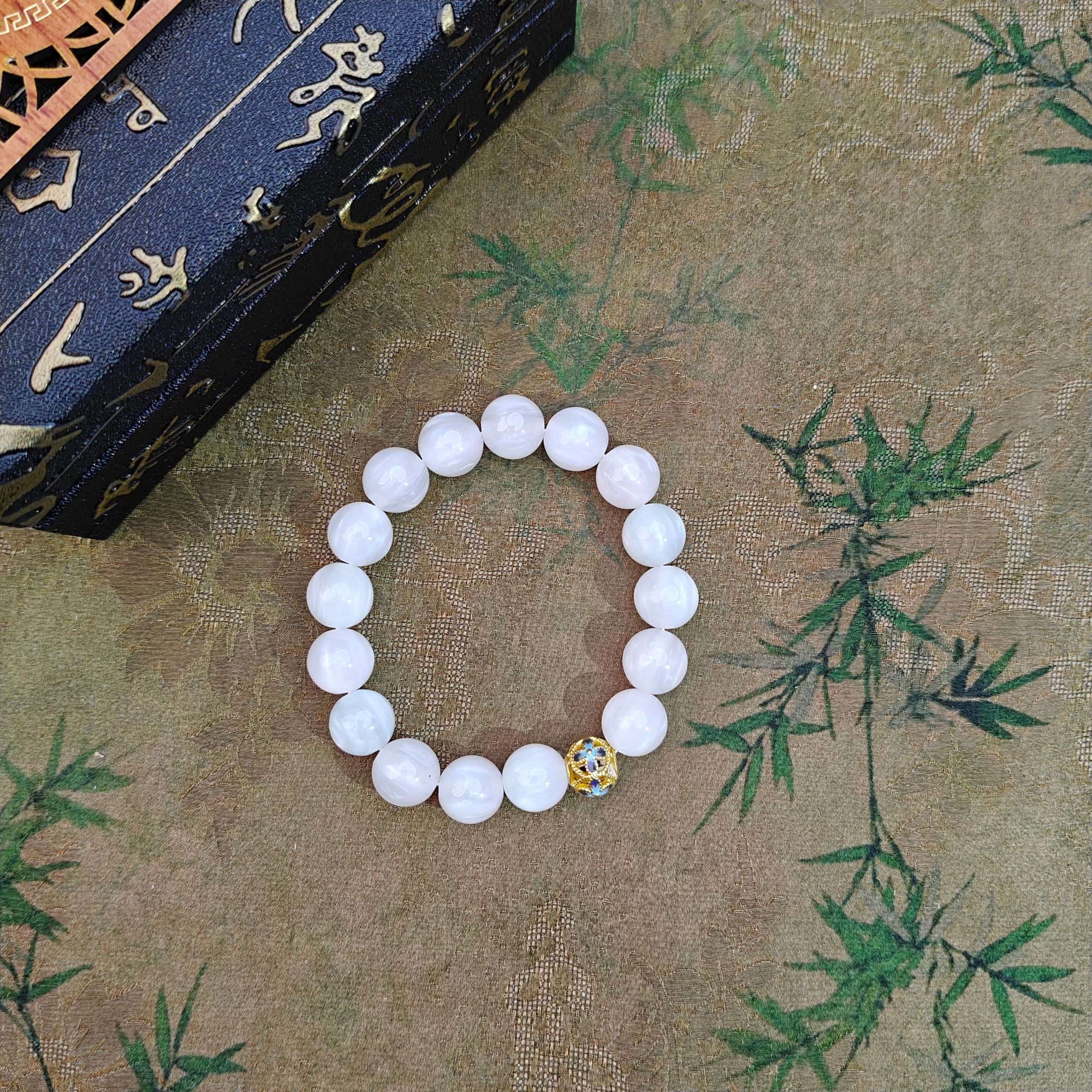 陶瓷手链 太阳下变色海云母手串J0184无礼盒