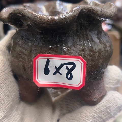 红陶粗陶花盆手工