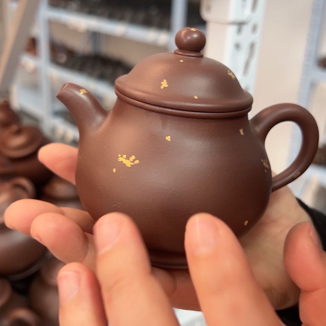 紫砂茶壶黄龙山原矿紫泥270