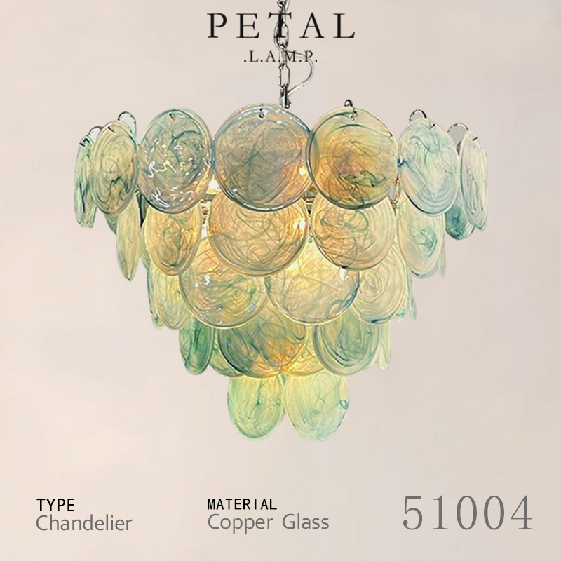 意式设计师玻璃吊灯酒店别墅客厅餐厅氛围感艺术造型圆形琉璃吊灯