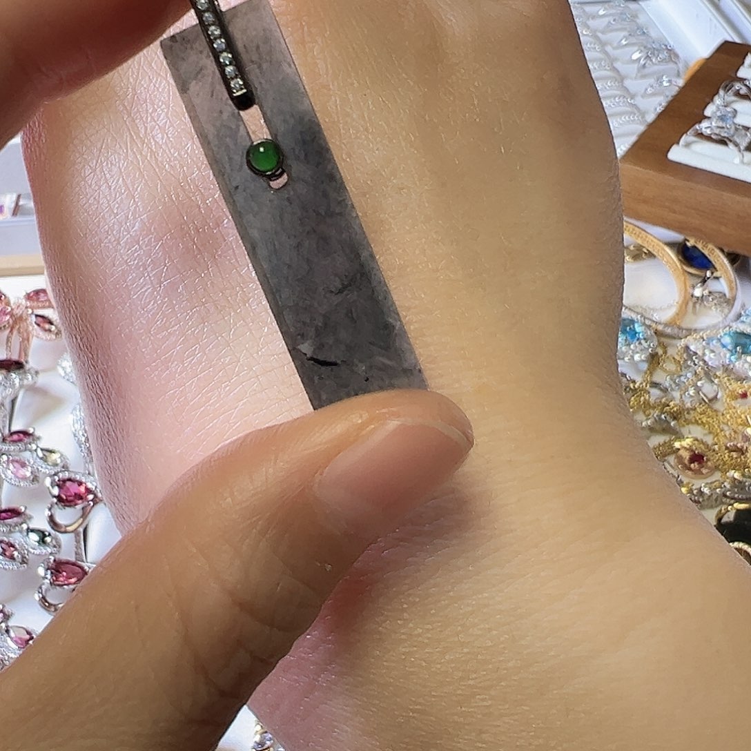 八***甜翡翠银S925镶嵌颈饰拍两单发一单