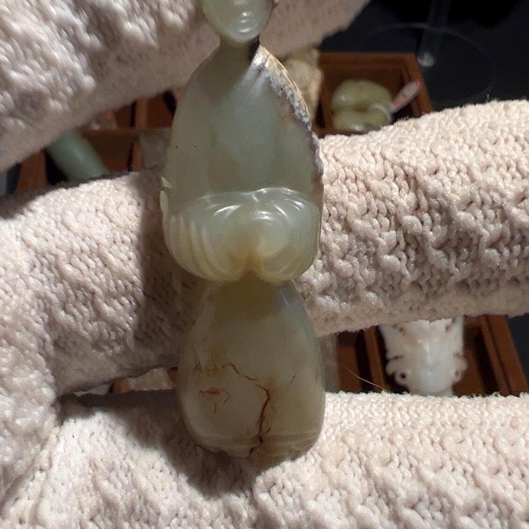 华***.和田玉（糖玉）未镶嵌车挂