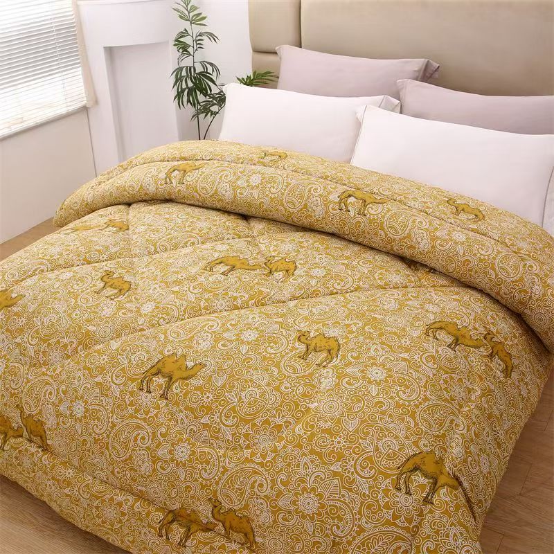 【试睡30天】骆驼印花化纤被春秋亲肤被子褥子200x230cm4斤 LZ