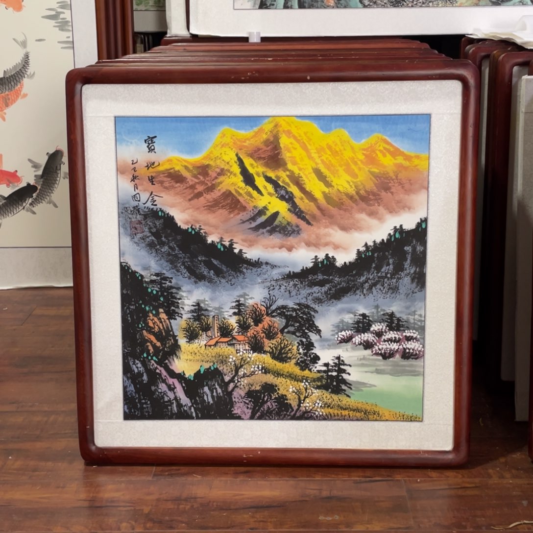 国画带框尺寸63*63厘米