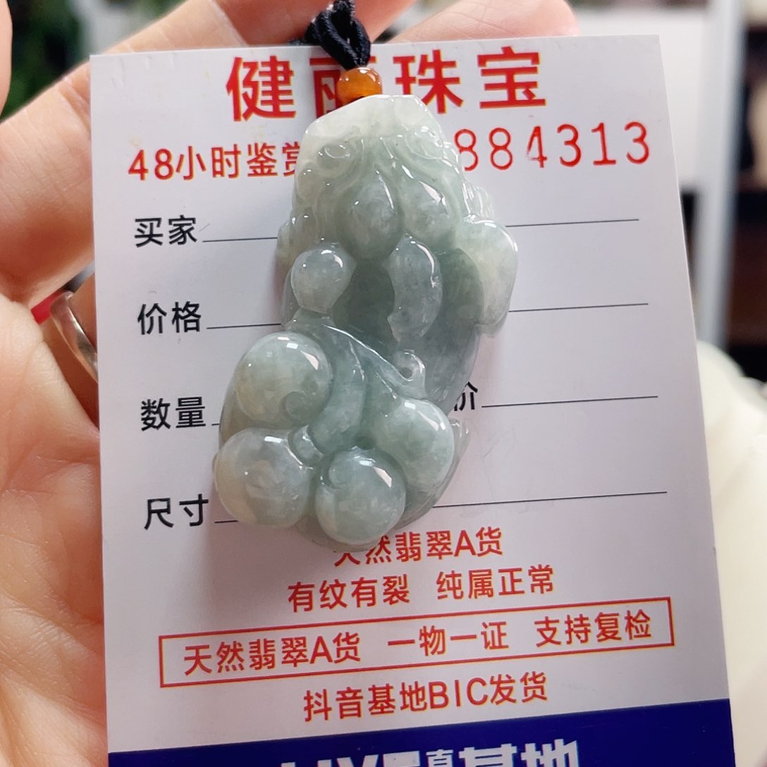 翡翠颈饰未镶嵌大貔貅