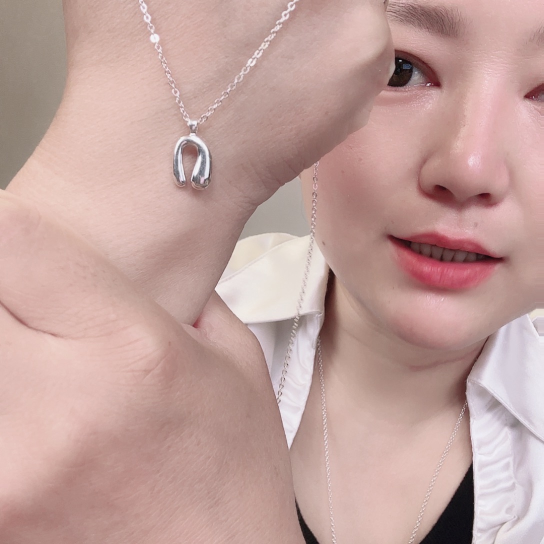 无925银马蹄银项链项链项链